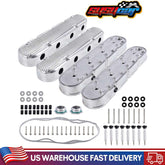 Aluminum Valve Coil Mount Cover for Chevy Small Block SB V8 293 325 376 427 Aluminum Valve Covers - Silver LS1 LS2 LS3 LS6 LS7