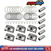 Engine Piston & Piston Ring Set STD for Kia Sedona Sorento Hyundai Santa Fe 3.3L 2011-2019 Replace# 23041-3CFA0 23041-3CFB0 23040-3CGA0