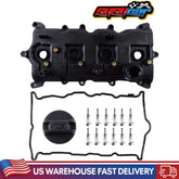 Engine Valve Cover with Gasket Bolts & Oil Cap Compatible with 2007-2012 for Nissan Altima Sentra SE-R 2.5L Replace# 13264-JA00A 13270-JA00A
