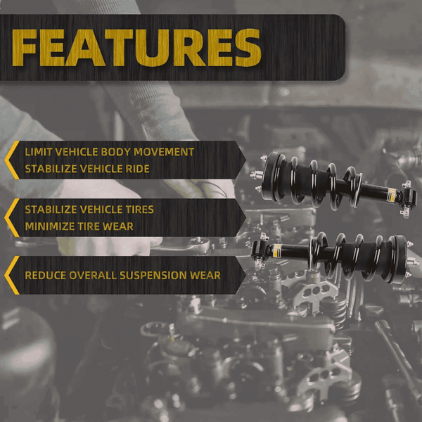 2Pcs Front Struts Shock Strut Absorber For Chevrolet Tahoe GMC 2007-2014 Cadillac Escalade 5.3L 6.2L