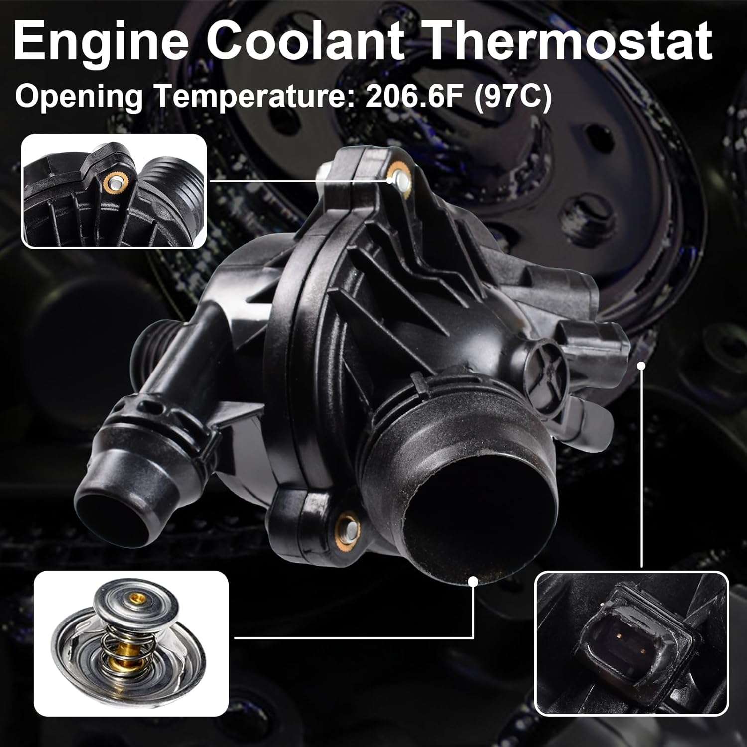 Engine Water Pump For BMW128i 325i 325xl 328i 328xi 330i 525i 525xi 528xi 530i 530xl x3 z4 OE# 11517586924 11517546994 Thermostat w/Bolt