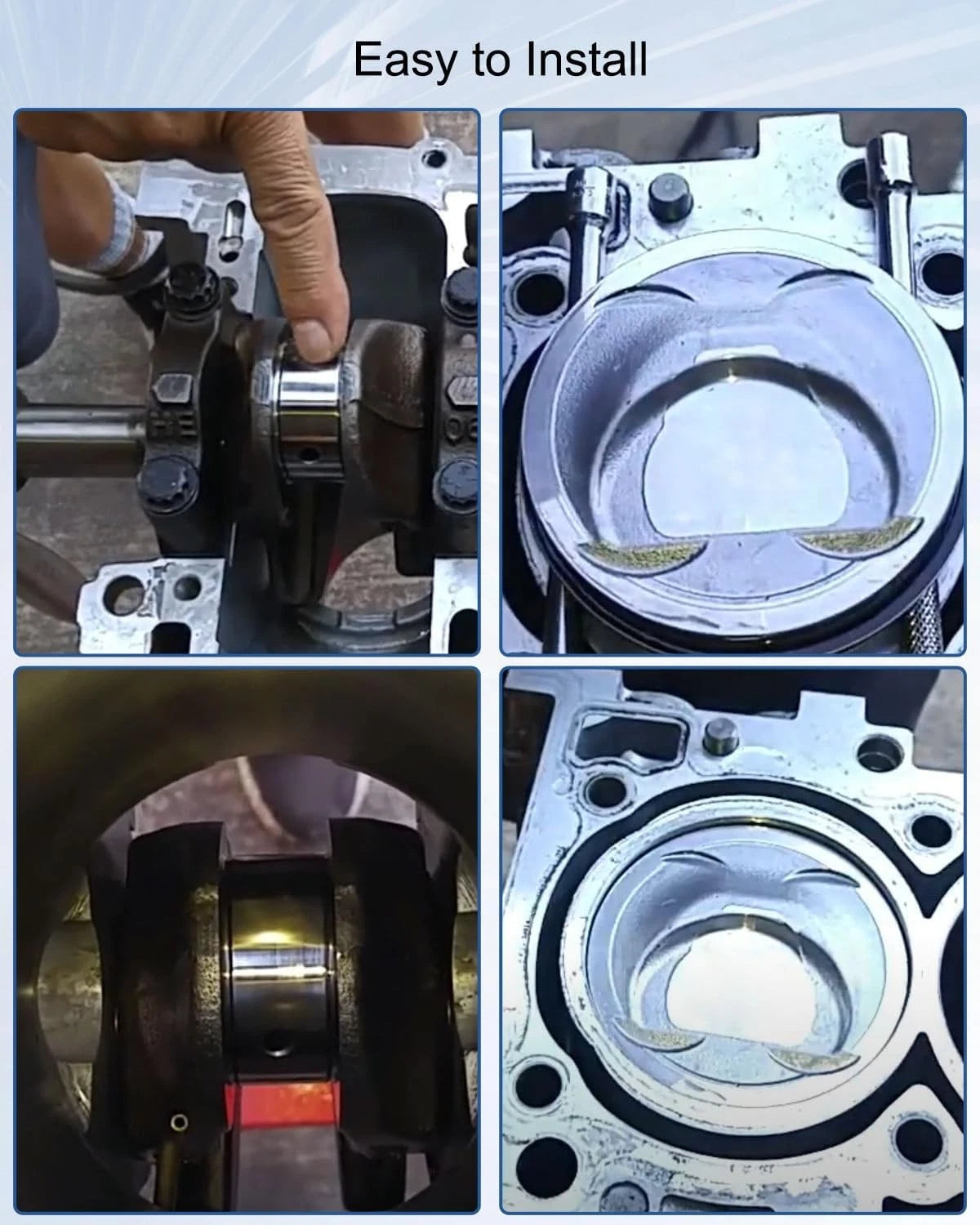 Engine Piston w/ Rings Kit Fit For 2010-2019 Kia Sorento Optima Hyundai Sonata 2.4L Replace 23410-2G500