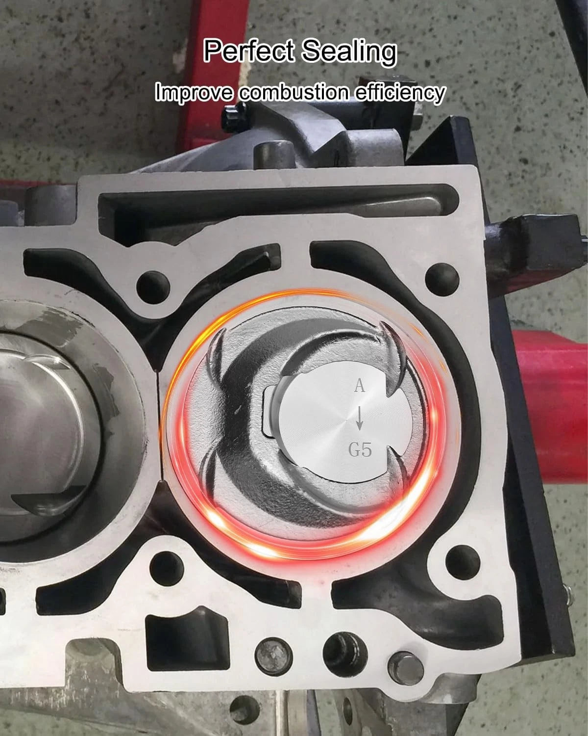 Engine Piston w/ Rings Kit Fit For 2010-2019 Kia Sorento Optima Hyundai Sonata 2.4L Replace 23410-2G500