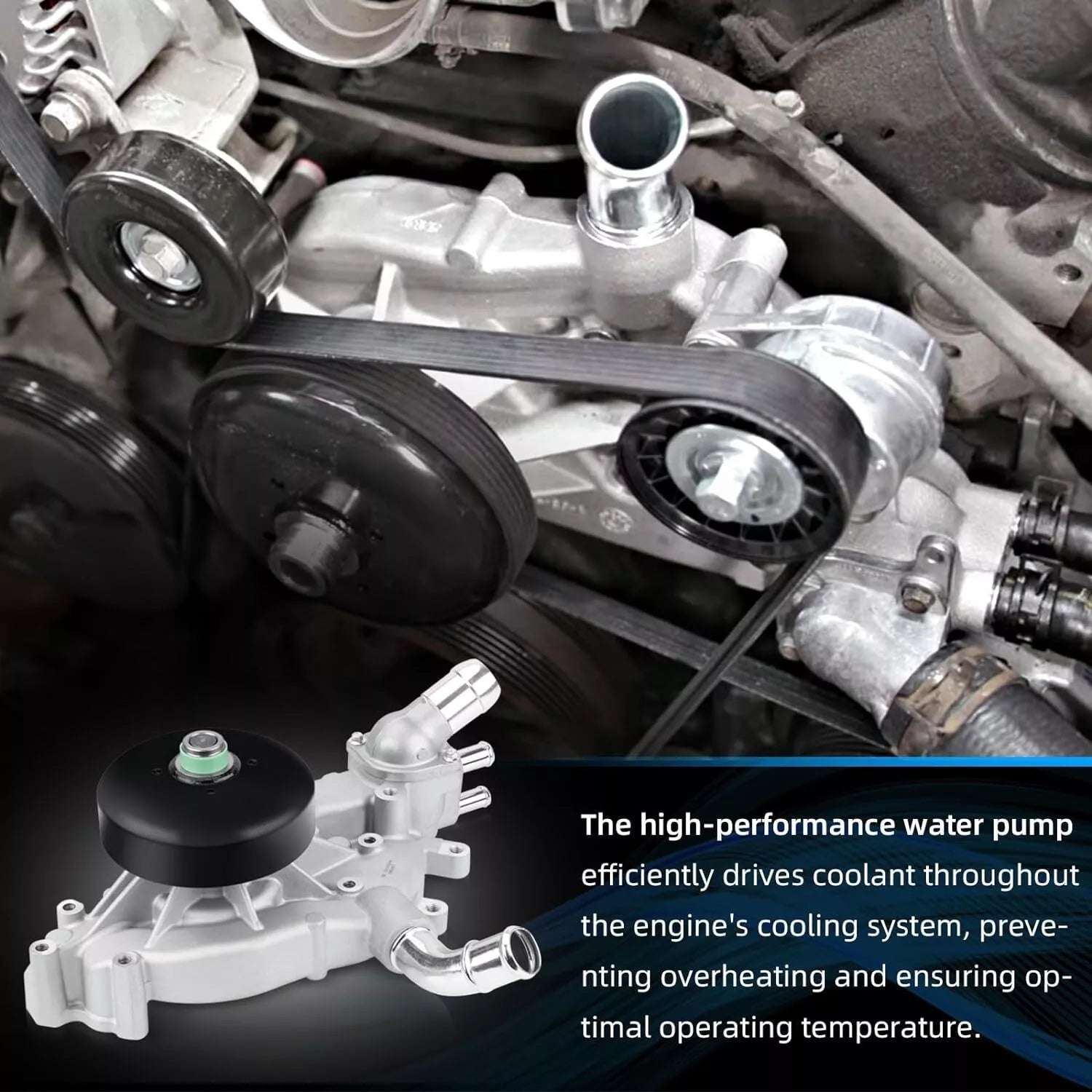 FIT Chevrolet Silverado GMC Tahoe Yukon 4.8L 5.3L 6.0 L Water Pump W/ Coolant Thermostat Gasket D3 AW5087