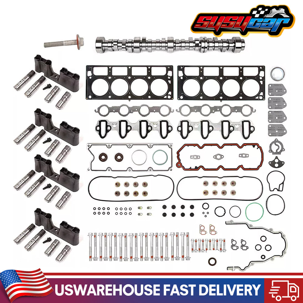For Chevrolet GMC 5.3L 2007-2014 AFM Lifters Kit Head Gaskets Bolts Camshaft