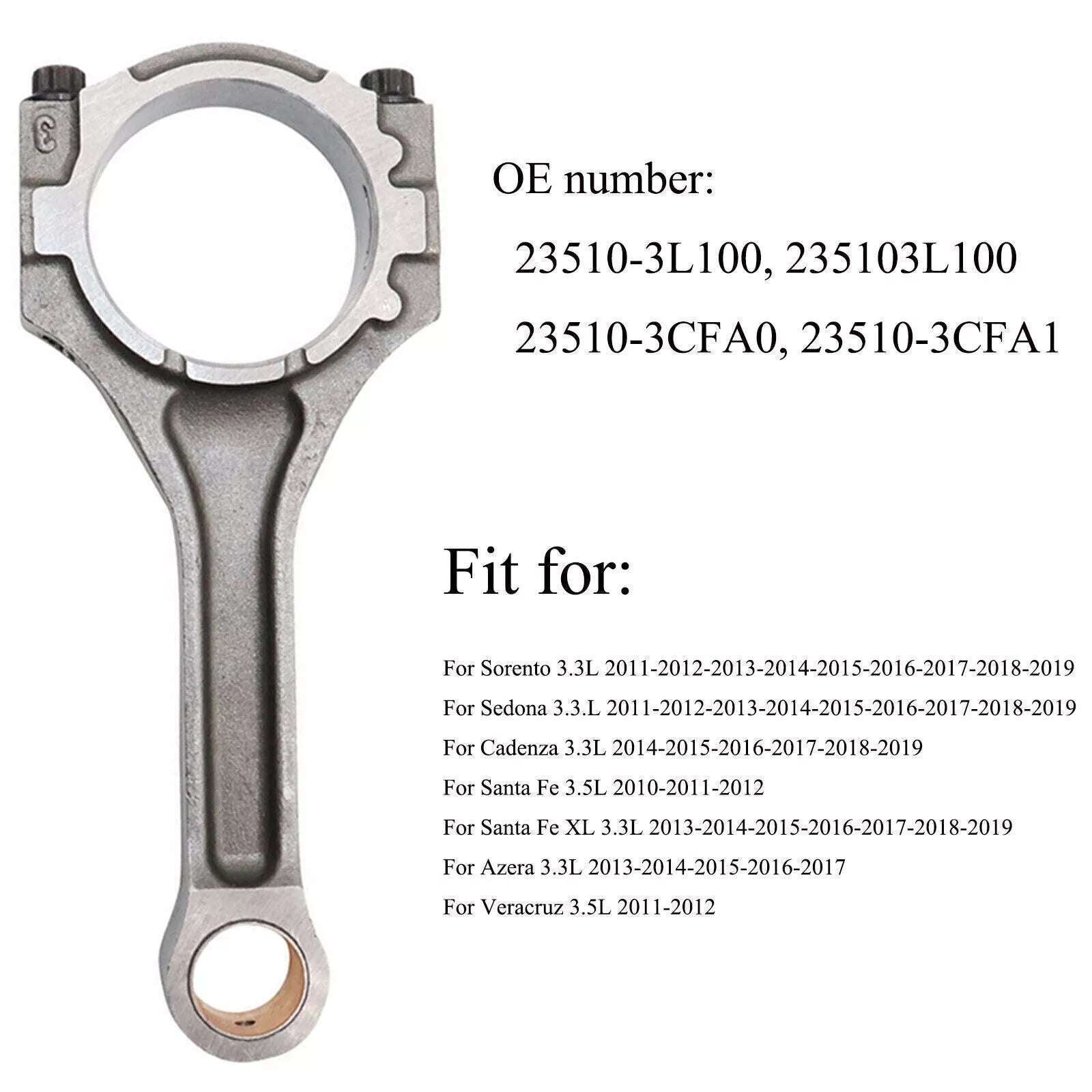 For HYUNDAI KIA G6DH 3.3L Engine Rebuild Overhaul Kit Crankshaft Connecting Rod Timing chain kit