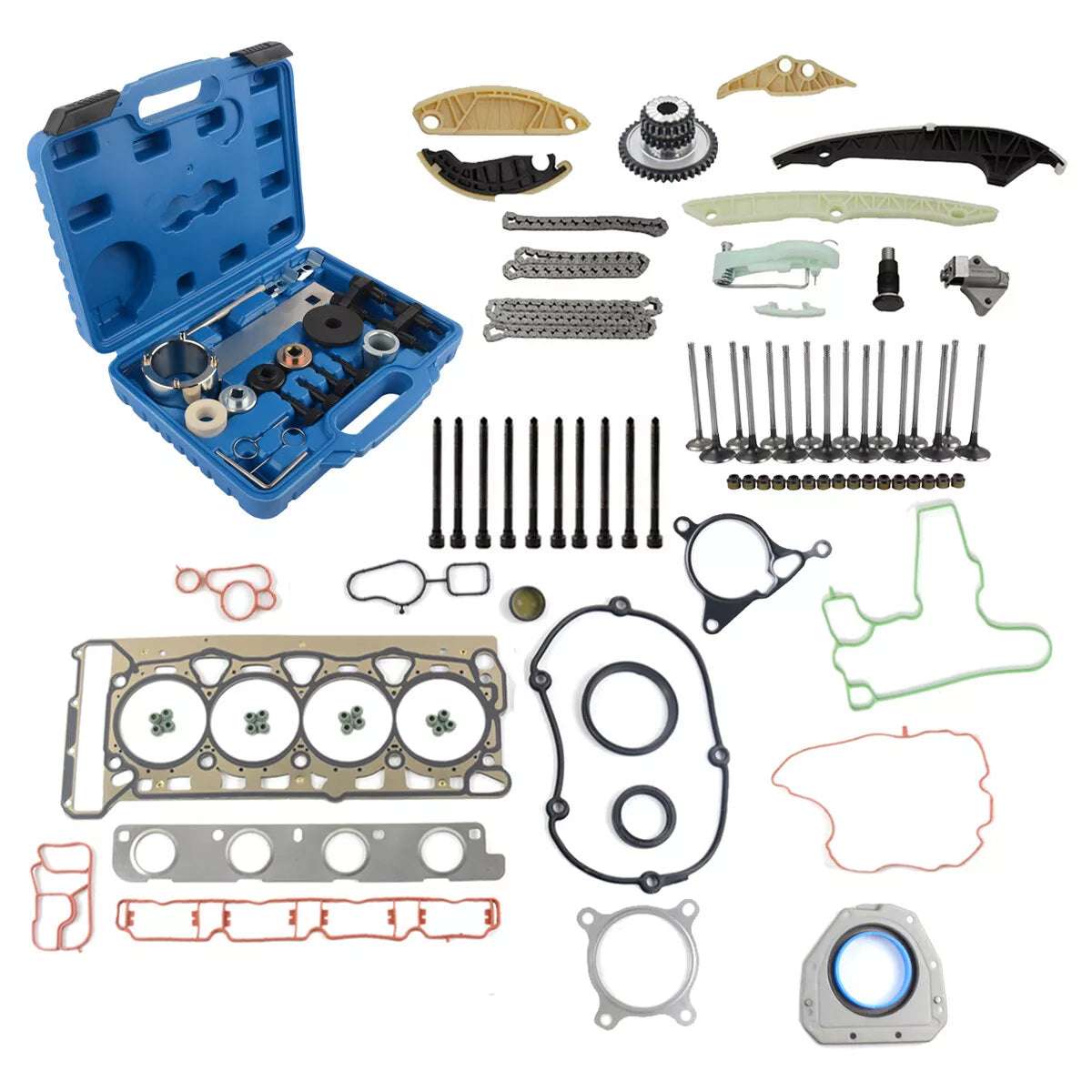 Head Gasket Set Timing Chain Tool Kit For Audi VW 2008-2015 TSI TFSI 2.0T
