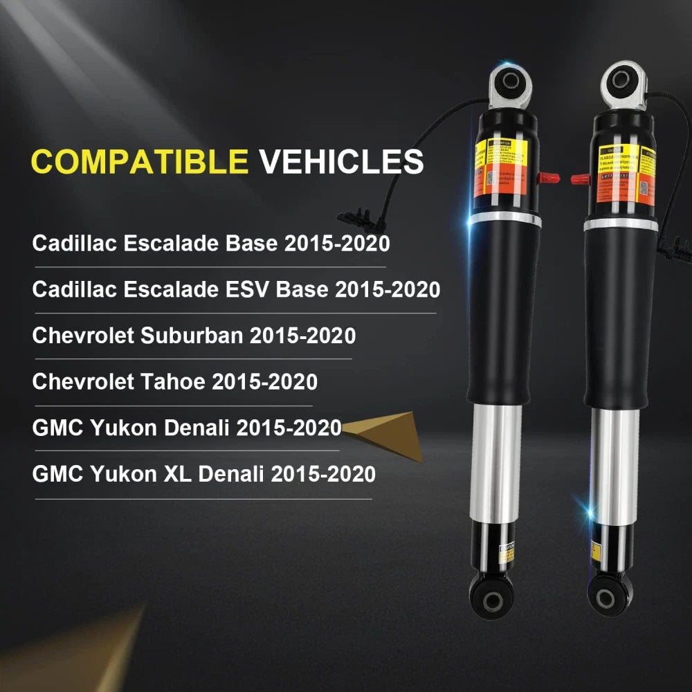Pair Rear Air Shock Absorber Assembly For 2015-2020 Cadillac Escalade Chevy Suburban Tahoe Silverado GMC Yukon XL Sierra 1500