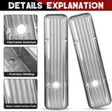 Polished Aluminum Tall Valve Covers for Chevy SBC 283 302 305 327 350 400 1958-1986