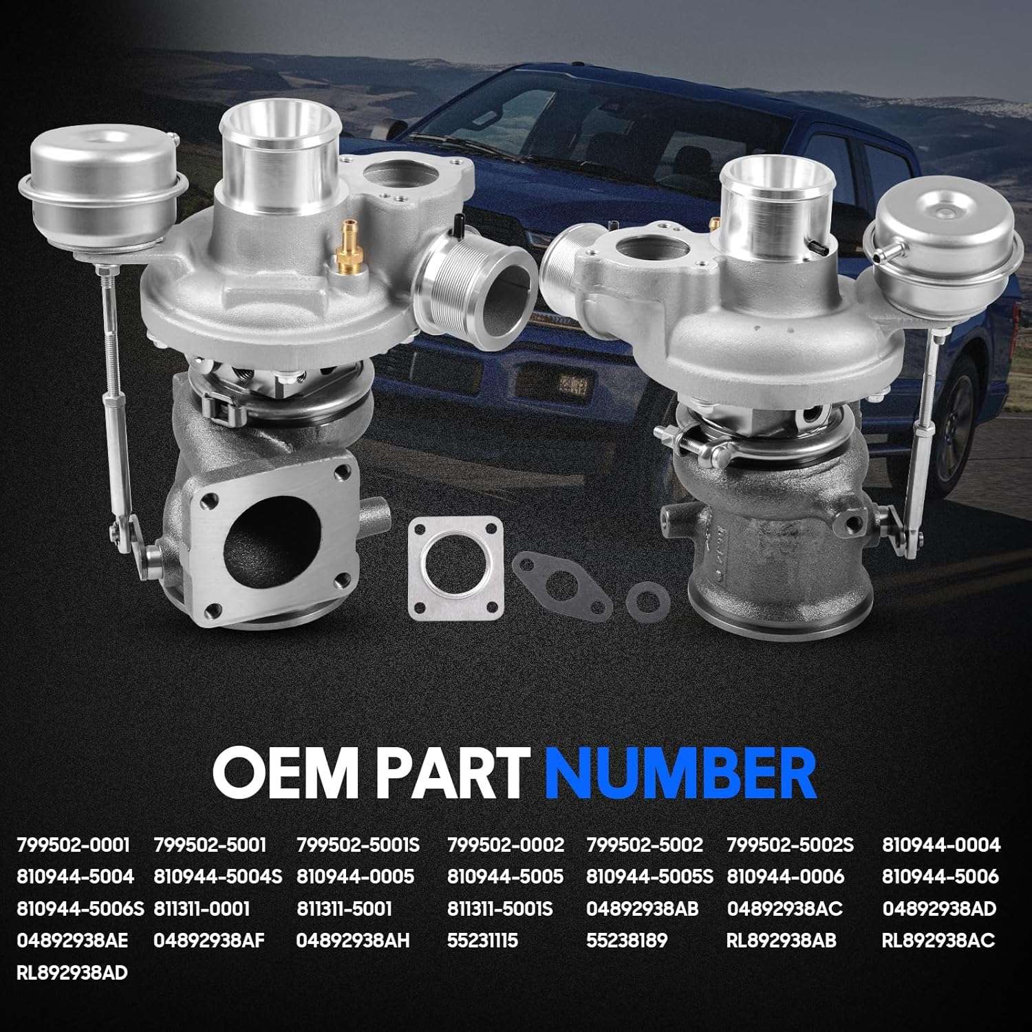 Turbo Turbocharger for 2013-2023 Dodge Dart Fiat 500 Jeep Renegade 1.4L Replaces# 04892938AB 04892938AC 799502-0001 799502-5001