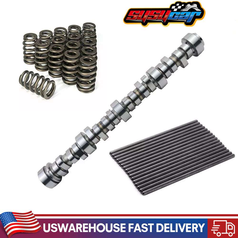for Chevrolet LS LS2 LS3 LS7 LQ 4.8 5.3 5.7 6.0 6.2 Stage 2 Camshaft+ pac1218 Springs 7.400 Pushrods