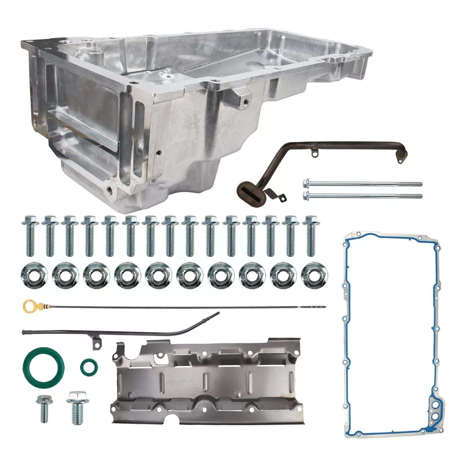 Performance Aluminum Oil Pan Kit for Chevrolet GM LS1 LS3 LSA LSX 5.0L 5.3L 5.4L 5.7L 1955-1987 Replacement 19212593